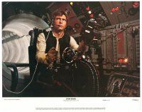 4d858 STAR WARS color 11x14 still '77 best c/u of Harrison Ford as Han Solo in Millennium Falcon!