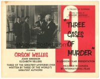 4d194 3 CASES OF MURDER Canadian LC '55 Orson Welles in the greatest Somerset Maugham mysteries!