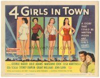 4d006 4 GIRLS IN TOWN TC '56 art of sexy Julie Adams, Marianne Cook, Elsa Martinelli & Gia Scala!