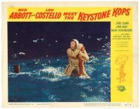 4d199 ABBOTT & COSTELLO MEET THE KEYSTONE KOPS LC #3 '55 wacky c/u of Lou on submarine periscope!