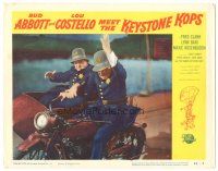 4d200 ABBOTT & COSTELLO MEET THE KEYSTONE KOPS LC #6 '55 Bud & Lou on motorcycle with sidecar!
