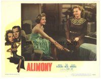 4d219 ALIMONY LC '49 c/u of pretty Martha Vickers & Laurie Lind smiling at each other!
