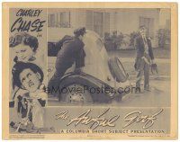 4d234 AWFUL GOOF LC '39 bridegroom Charley Chase standing barefoot in mud on flooded street!