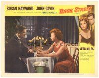 4d237 BACK STREET LC #3 '61 Susan Hayward & John Gavin romantic close up at fancy restaurant!