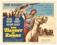 4d014 BANDIT OF ZHOBE TC '59 close up of Victor Mature on horse, Ruthless, Riotous, Romantic!
