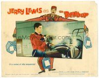 4d248 BELLBOY LC #7 '60 wacky close up of Jerry Lewis using steamer!