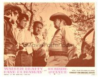 4d266 BONNIE & CLYDE LC #5 '67 Warren Beatty, Gene Hackman & Michael J. Pollard threaten Denver Pyle
