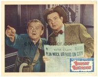 4d271 BOWERY BATTALION LC #3 '51 great close up of Leo Gorcey with newspaper & dad Bernard Gorcey!