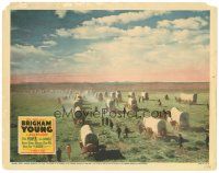 4d281 BRIGHAM YOUNG LC '40 Mormon settlers go to Utah by covered wagon!