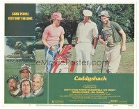4d288 CADDYSHACK LC #8 '80 Chevy Chase with Bill Murray & Michael O'Keefe on course, golf classic!