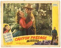 4d291 CANYON PASSAGE LC #8 R52 Jacques Tourneur, romantic c/u of Dana Andrews & Susan Hayward!