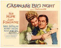 4d298 CASANOVA'S BIG NIGHT LC #7 '54 close up of wacky Bob Hope with sexy Audrey Dalton!