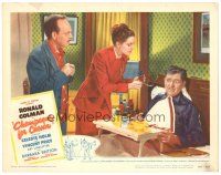 4d303 CHAMPAGNE FOR CAESAR LC #2 '50 Barbara Britton tries to give medicine to sick Ronald Colman!