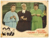 4d313 CHUMP AT OXFORD LC #3 R46 great close up of Wilfred Lucas angry at Laurel & Hardy in pajamas!