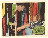 4d326 CORPSE CAME C.O.D. LC #7 '47 George Brent finds Joan Blondell stuck in laundry basket!
