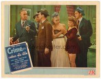 4d332 CRIME INC. LC '45 Sheldon Leonard, two men & two women watch doctor with stethoscope!