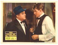 4d333 CRIME OF DR. FORBES LC '36 close up of Robert Kent in tuxedo talking to J. Edward Bromberg!