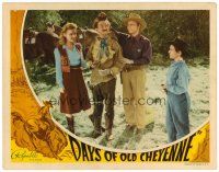 4d347 DAYS OF OLD CHEYENNE LC '43 Don Red Barry, Lynn Merrick & boy laugh at Emmett Pappy Lynn!