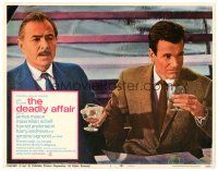 4d351 DEADLY AFFAIR LC #1 '67 great close up of James Mason & Maximilian Schell with drinks!