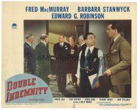 4d368 DOUBLE INDEMNITY LC #5 '44 Billy Wilder, c/u of Fred MacMurray & Edward G. Robinson!
