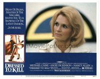 4d375 DRESSED TO KILL LC #4 '80 Brian De Palma, great close up of Angie Dickinson!