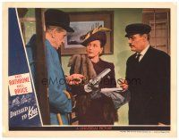 4d374 DRESSED TO KILL LC '46 Sherlock Holmes, Patricia Morison is questioned about her package!