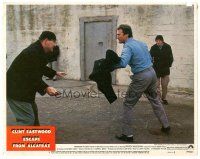 4d381 ESCAPE FROM ALCATRAZ LC #2 '79 cool image of Clint Eastwood fighting in the prison yard!