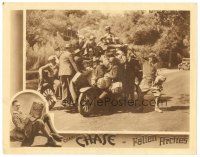 4d388 FALLEN ARCHES LC '33 Charley Chase tries to hitchhike on car already overloaded with men!