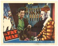 4d395 FAT MAN LC #4 '51 close up of young Rock Hudson with world famous clown Emmett Kelly!