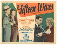 4d044 FIFTEEN WIVES TC '34 detective Conway Tearle must solve murder of man with 15 ex-wives!