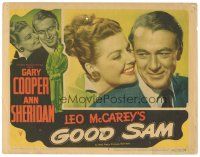 4d449 GOOD SAM LC #3 '48 extreme close up of Gary Cooper & happy Ann Sheridan!