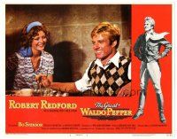 4d452 GREAT WALDO PEPPER LC #2 '75 great close up of smiling Robert Redford & Susan Sarandon!