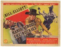 4d066 HANDS ACROSS THE ROCKIES TC '41 great close up of Wild Bill Elliott punching bad guy!