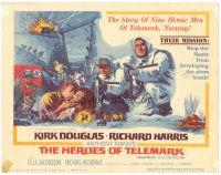 4d069 HEROES OF TELEMARK TC '66 Kirk Douglas & Richard Harris stop Nazis from making atom bomb!