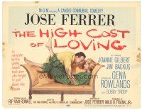 4d070 HIGH COST OF LOVING TC '58 great romantic image of Gena Rowlands & Jose Ferrer!