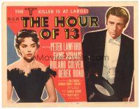 4d078 HOUR OF 13 TC '52 Peter Lawford & sexy Dawn Addams, the T killer is at large!