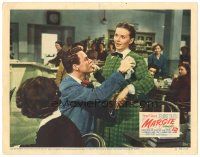 4d609 MARGIE LC #5 '46 close up of Glenn Langan helping pretty Jeanne Crain in cafeteria!