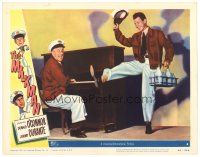 4d619 MILKMAN LC #4 '50 wacky image of dancing Donald O'Connor & Jimmy Durante playing piano!