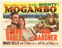 4d101 MOGAMBO TC '53 c/u of Clark Gable & Ava Gardner, great artwork of hunters & giant ape!