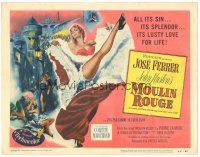 4d102 MOULIN ROUGE TC '52 Jose Ferrer as Toulouse-Lautrec, art of sexy French dancer kicking leg!