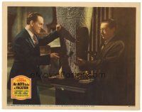 4d635 MR MOTO TAKES A VACATION LC '39 Peter Lorre asks Joseph Schildkraut to hand over his gun!