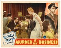 4d643 MURDER IS MY BUSINESS LC '46 Hugh Beaumont as detective Michael Shayne with top cast!