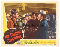 4d648 MY DARLING CLEMENTINE LC #5 R53 Victor Mature & men at bar watch Henry Fonda, John Ford!
