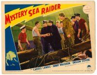 4d659 MYSTERY SEA RAIDER LC '40 Henry Wilcoxon with group of sailors on ship!