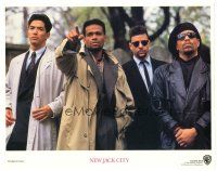 4d662 NEW JACK CITY LC '91 close up of Ice-T, Mario Van Peebles, Judd Nelson & Russell Wong!