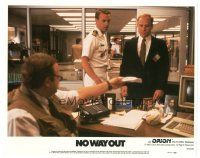 4d668 NO WAY OUT LC #6 '87 close up of Kevin Costner wearing Navy uniform in office!