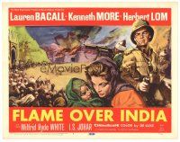 4d106 NORTH WEST FRONTIER TC '60 art of sexy Lauren Bacall & Kenneth More, Flame Over India!
