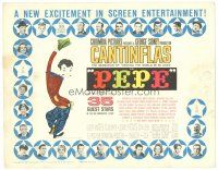4d115 PEPE TC '60 cool art of Cantinflas, plus photos of 35 all-star cast members!