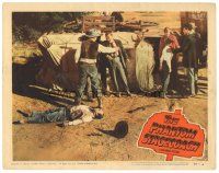 4d700 PHANTOM STAGECOACH LC #4 '57 William Bishop with guys by overturned wagon & dead body!
