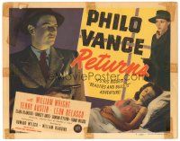 4d116 PHILO VANCE RETURNS TC'47 detective William Wright in his biggest beauties & bullets adventure